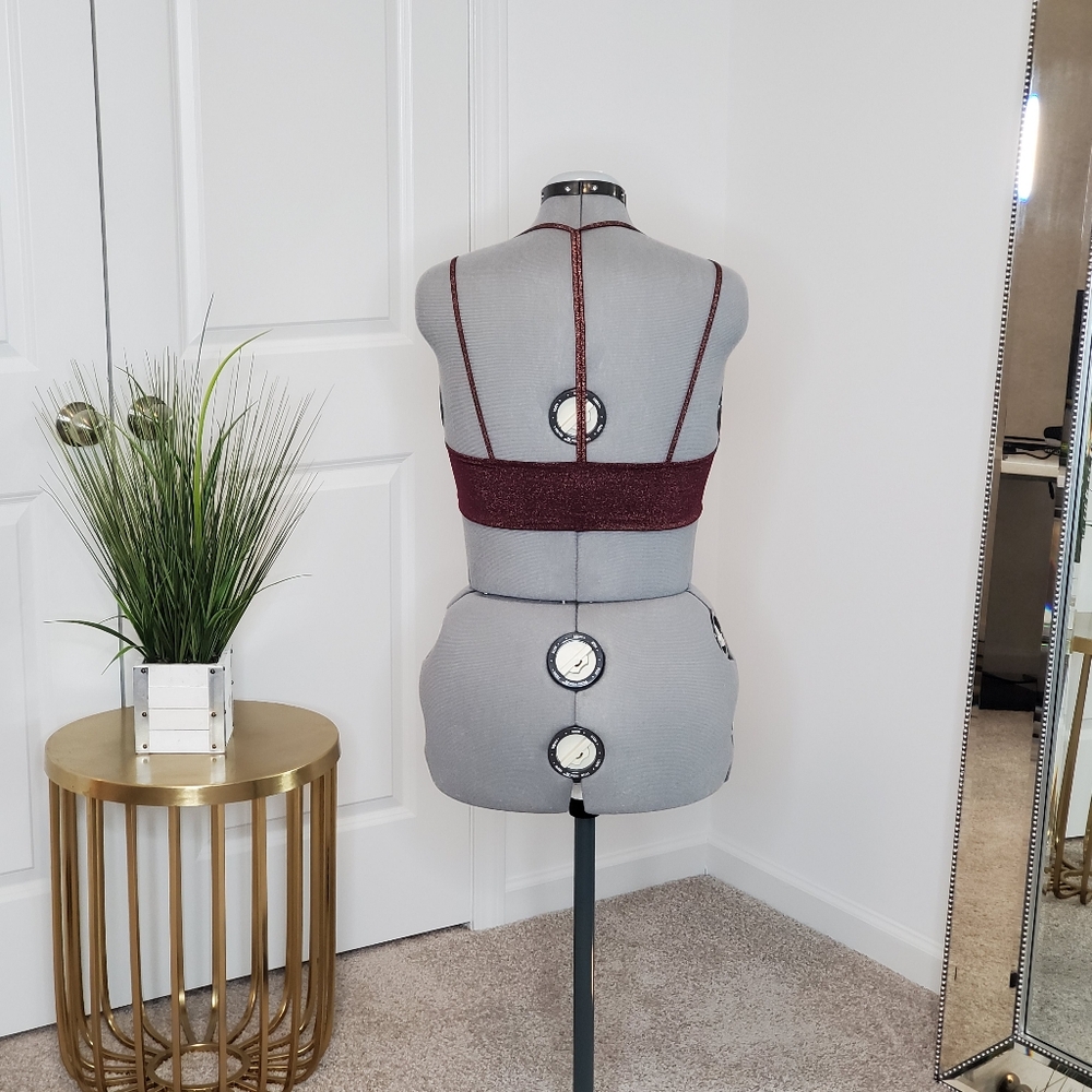 H&M Women's Bralette Top, Burgundy (Size 12) - Picture 4 of 8